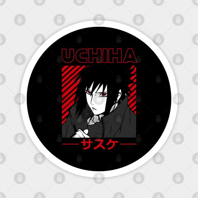 Sasuke Uchiha Sharingan Power - Naruto Anime Magnet by Otaku Vibes